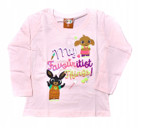 Bluzka t-shirt dziecięcy KRÓLIK BING SULA długi rękaw bawełniane 104