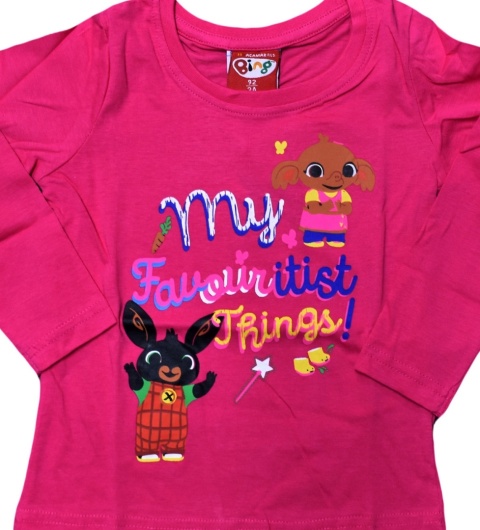 Bluzka t-shirt dziecięcy KRÓLIK BING SULA długi rękaw bawełniane 104