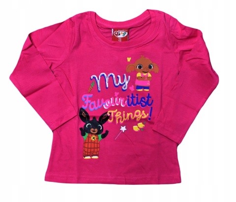 Bluzka t-shirt dziecięcy KRÓLIK BING SULA długi rękaw bawełniane 104