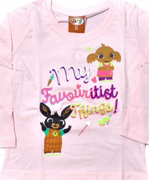 Bluzka t-shirt dziecięcy KRÓLIK BING SULA długi rękaw bawełniane 116