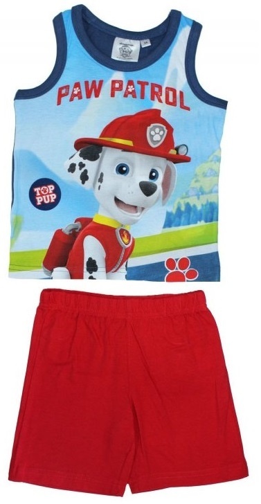 Komplet letni dziecięcy PSI PATROL spodenki t-shirt bawełniany 116