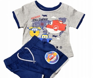 Komplet letni dziecięcy SUPER WINGS spodenki t-shirt bawełniany 116