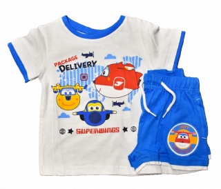 Komplet letni dziecięcy SUPER WINGS spodenki t-shirt bawełniany 98