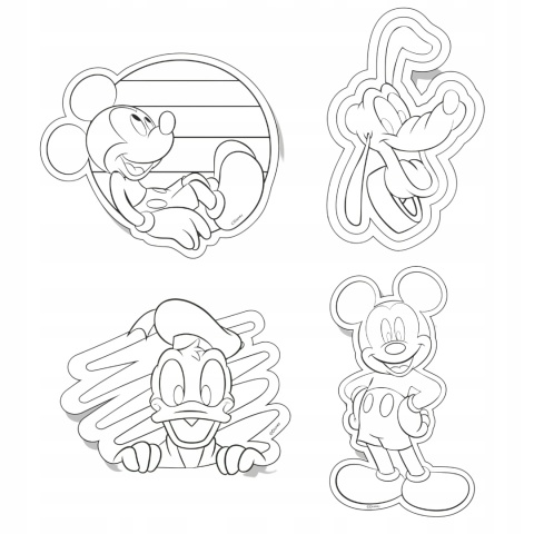 Magnesy do tablicy na lodówkę hand made zrób to sam MYSZKA MIKI MICKEY 4szt