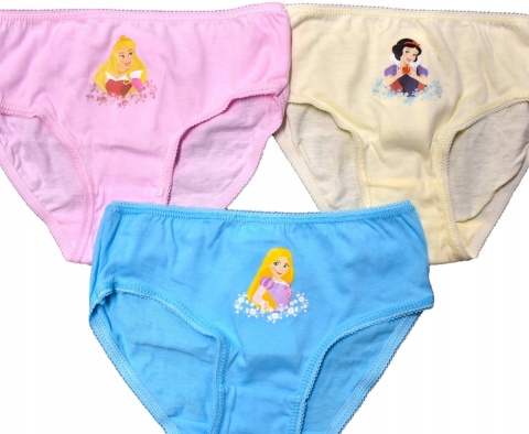 Majtki figi dziecięce KSIĘŻNICZKI Roszpunka Śnieżka dziewczęce 3pak 104/110