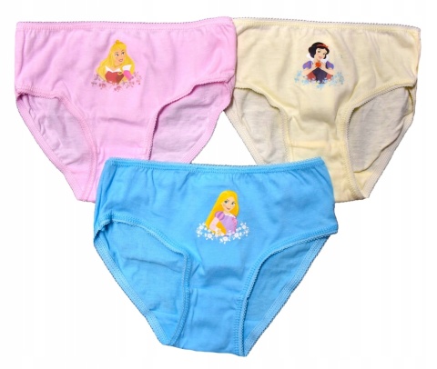 Majtki figi dziecięce KSIĘŻNICZKI Roszpunka Śnieżka dziewczęce 3pak 116/128