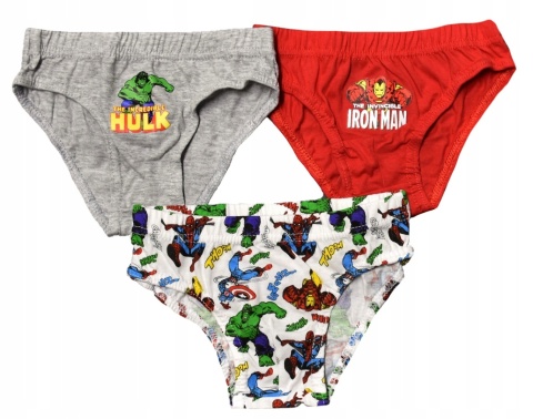 Majtki slipy dziecięce AVENGERS majtki chłopięce bawełniane HULK 92/28
