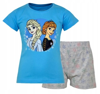Piżama KRAINA LODU FROZEN dziecięca letnia bawełniana dziewczęca 110