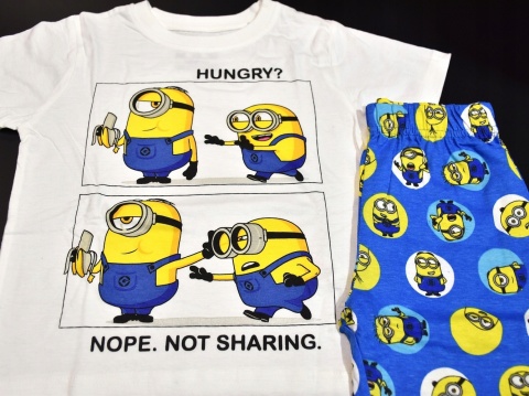 Piżama dziecięca MINIONKI piżamka chłopięca bawełniana letnia komplet 116