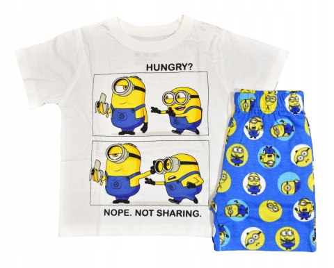 Piżama dziecięca MINIONKI piżamka chłopięca bawełniana letnia komplet 134