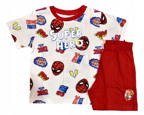 Piżama dziecięca SPIDERMAN piżamka chłopięca bawełniana letnia komplet 122