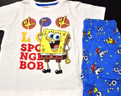 Piżama dziecięca SPONGEBOB piżamka chłopięca bawełniana letnia 134