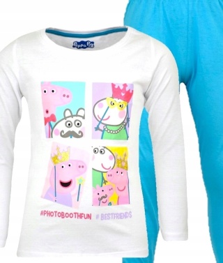 Piżama dziecięca ŚWINKA PEPPA piżamka bawełniana dziewczęca długi rękaw 110