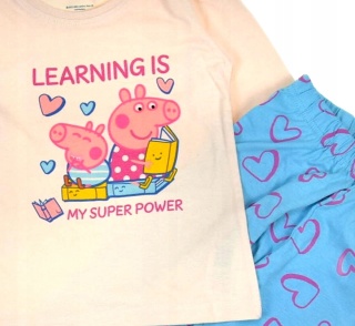 Piżama dziecięca ŚWINKA PEPPA piżamka bawełniana dziewczęca długi rękaw 110