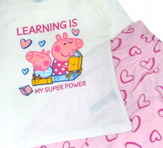 Piżama dziecięca ŚWINKA PEPPA piżamka bawełniana dziewczęca długi rękaw 110