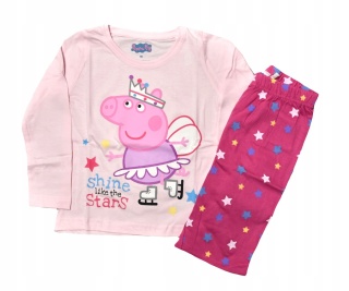 Piżama dziecięca ŚWINKA PEPPA piżamka bawełniana dziewczęca długi rękaw 110