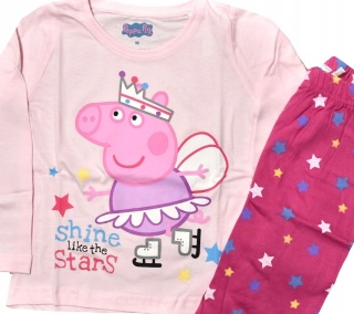 Piżama dziecięca ŚWINKA PEPPA piżamka bawełniana dziewczęca długi rękaw 110
