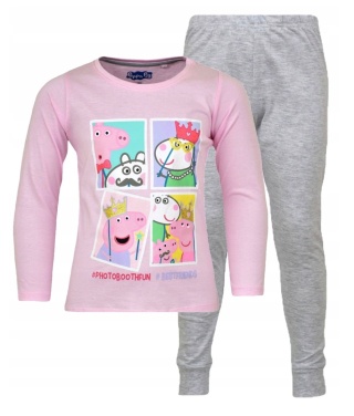 Piżama dziecięca ŚWINKA PEPPA piżamka bawełniana dziewczęca długi rękaw 116