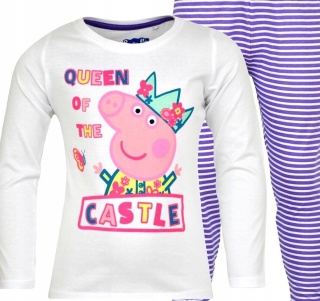 Piżama dziecięca ŚWINKA PEPPA piżamka bawełniana dziewczęca długi rękaw 116