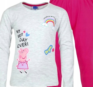 Piżama dziecięca ŚWINKA PEPPA piżamka bawełniana dziewczęca długi rękaw 116