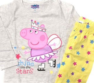 Piżama dziecięca ŚWINKA PEPPA piżamka bawełniana dziewczęca długi rękaw 116