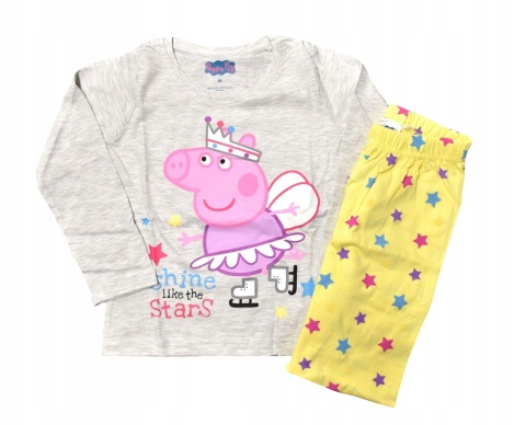Piżama dziecięca ŚWINKA PEPPA piżamka bawełniana dziewczęca długi rękaw 98
