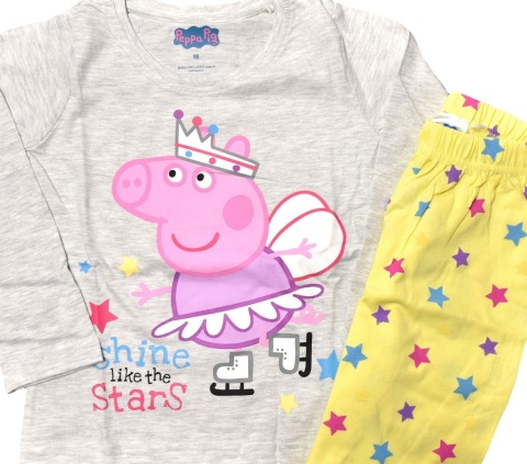 Piżama dziecięca ŚWINKA PEPPA piżamka bawełniana dziewczęca długi rękaw 98