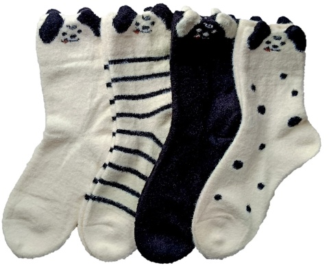 Skarpetki damskie ciepłe wełna angora skarpety wełniane zimowe 4 pary 39-42