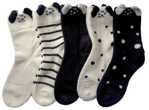 Skarpetki damskie ciepłe wełna angora skarpety wełniane zimowe 4 pary 39-42