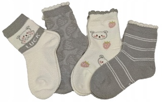 Skarpetki dziecięce wełniane angora zimowe skarpety misie 4 pary 27-30