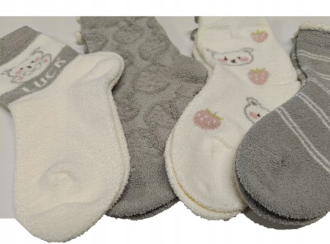 Skarpetki dziecięce wełniane angora zimowe skarpety misie 4 pary 27-30