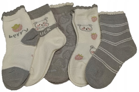 Skarpetki dziecięce wełniane angora zimowe skarpety misie 4 pary 27-30