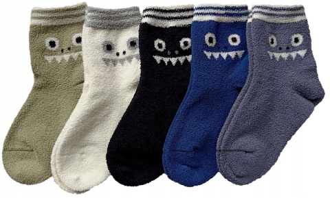 Skarpetki dziecięce zimowe skarpety ciepłe wełniane angora 4 pary 23-26
