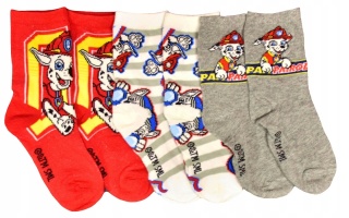 Skarpetki skarpety PSI PATROL dziecięce bawełniane pieski 3-pak 27-30