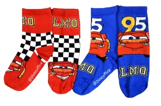 Skarpetki skarpety dziecięce AUTA ZYGZAK MCQUEEN bawełniane 2-pak 31/34