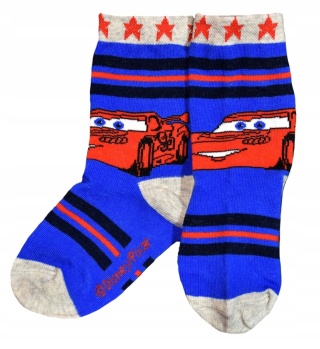 Skarpetki skarpety dziecięce AUTA ZYGZAK MCQUEEN bawełniane 23/26