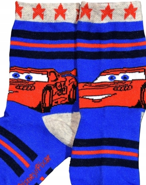 Skarpetki skarpety dziecięce AUTA ZYGZAK MCQUEEN bawełniane 23/26