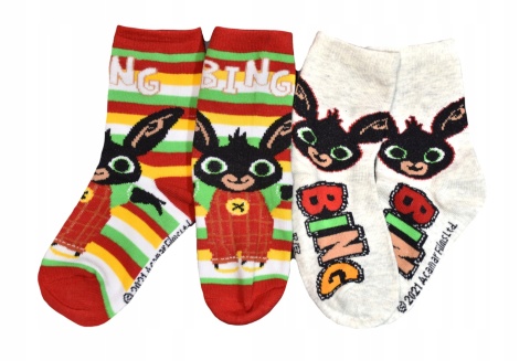 Skarpetki skarpety dziecięce KRÓLIK BING bawełniane 2-pak 31/34