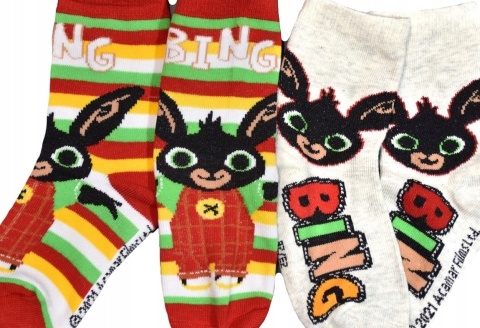 Skarpetki skarpety dziecięce KRÓLIK BING bawełniane 2-pak 31/34