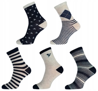 Skarpetki skarpety dziecięce PASKI 5-pak 29-32