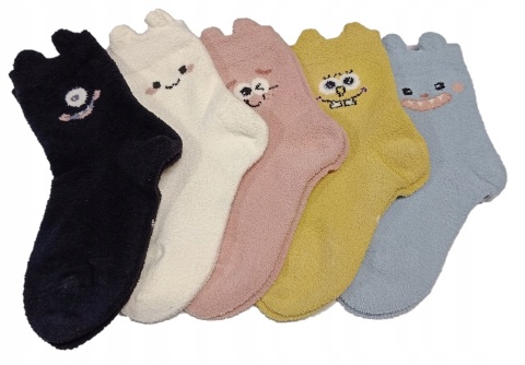 Skarpety dziecięce wełniane angora ciepłe skarpetki zimowe 4 pary 31-34