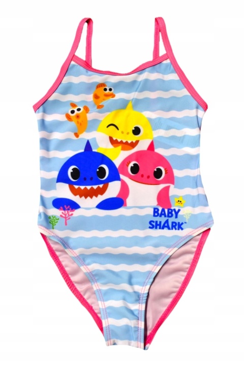 Strój kąpielowy dziecięcy jednoczęściowy BABY SHARK na basen 92/98