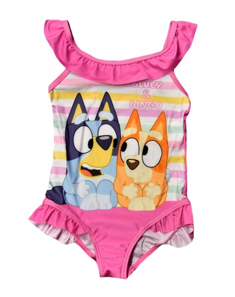 Strój kąpielowy dziecięcy jednoczęściowy BLUEY I BINGO na basen 116/122