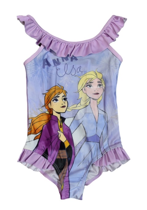 Strój kąpielowy dziecięcy jednoczęściowy KRAINA LODU na basen 122/128