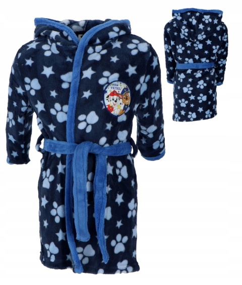 Szlafrok dziecięcy PSI PATROL kaptur koral ciepły kąpielowy pluszowy 98/104
