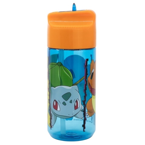 Bidon na wodę butelka z ustnikiem i słomką POKEMON tritan 430 ML