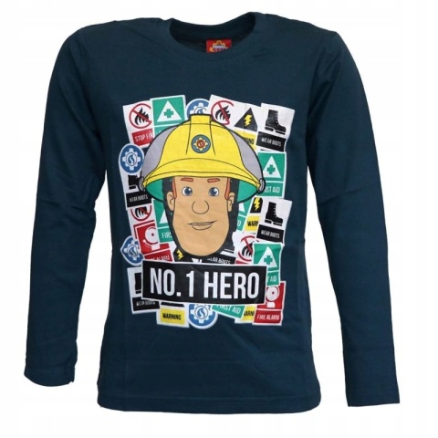Bluzka dziecięca STRAŻAK SAM t-shirt chłopięcy długi rękaw 110