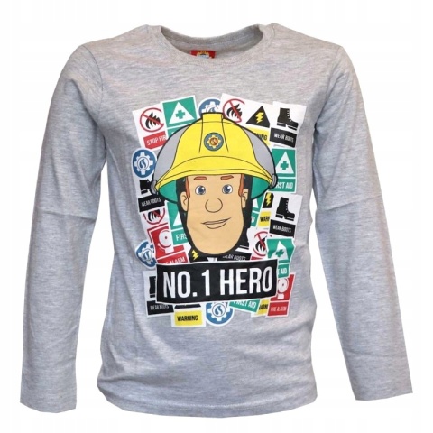 Bluzka dziecięca STRAŻAK SAM t-shirt chłopięcy długi rękaw 116