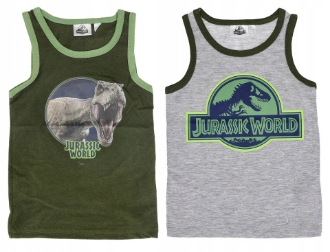 Koszulka JURASSIC WORLD podkoszulek chłopięcy dziecięcy 2-PAK 122/128