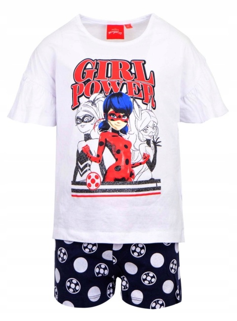 Piżama BIEDRONKA I CZARNY KOT piżama dziecięca komplet letni 128